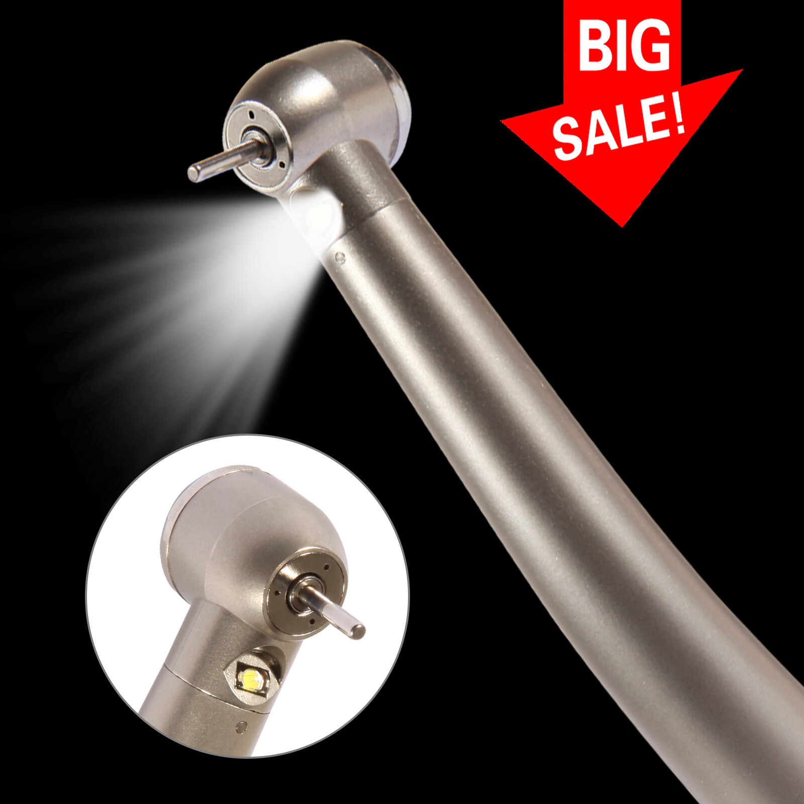 NSK Style Fiber Optic Dental E-generator LED 3-Spray High Speed handpiece 4 Hole