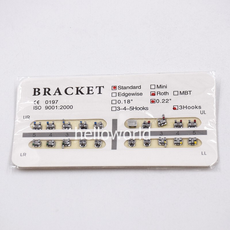 Dental Roth Mini/Standard 018 022Orthodontic Ultrathin Metal Bracket Braces