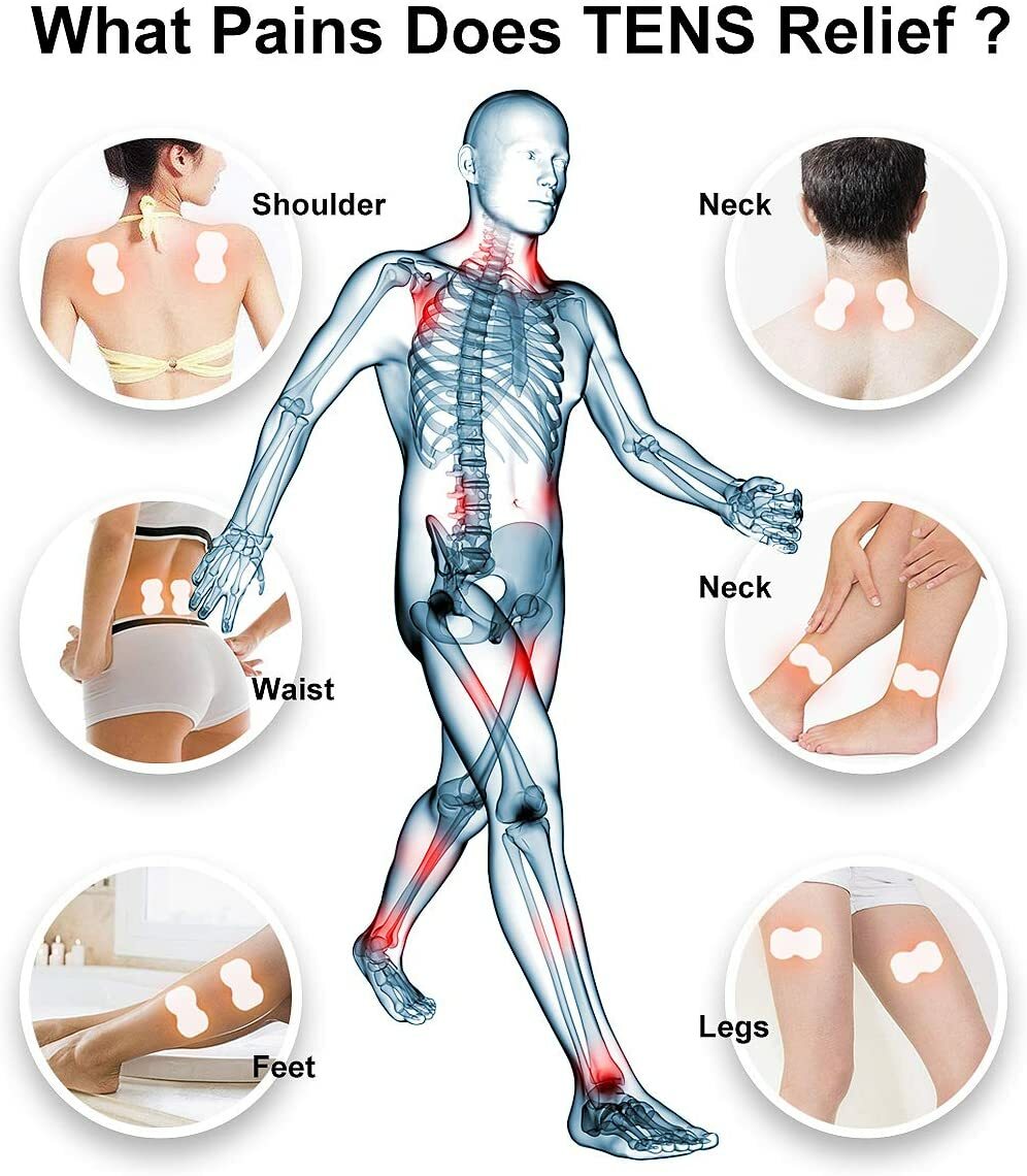 Electric Pulse Massager TENS Unit Machine EMS Muscle Stimulator for Pain Relief