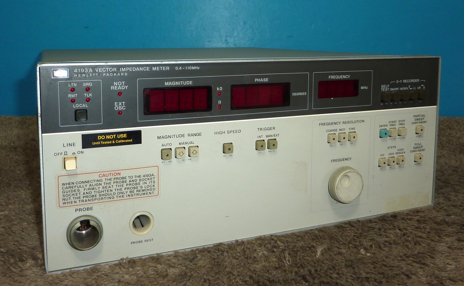 HP Hewlett Packard 4193A Vector Impedance Meter As-Is Parts Only