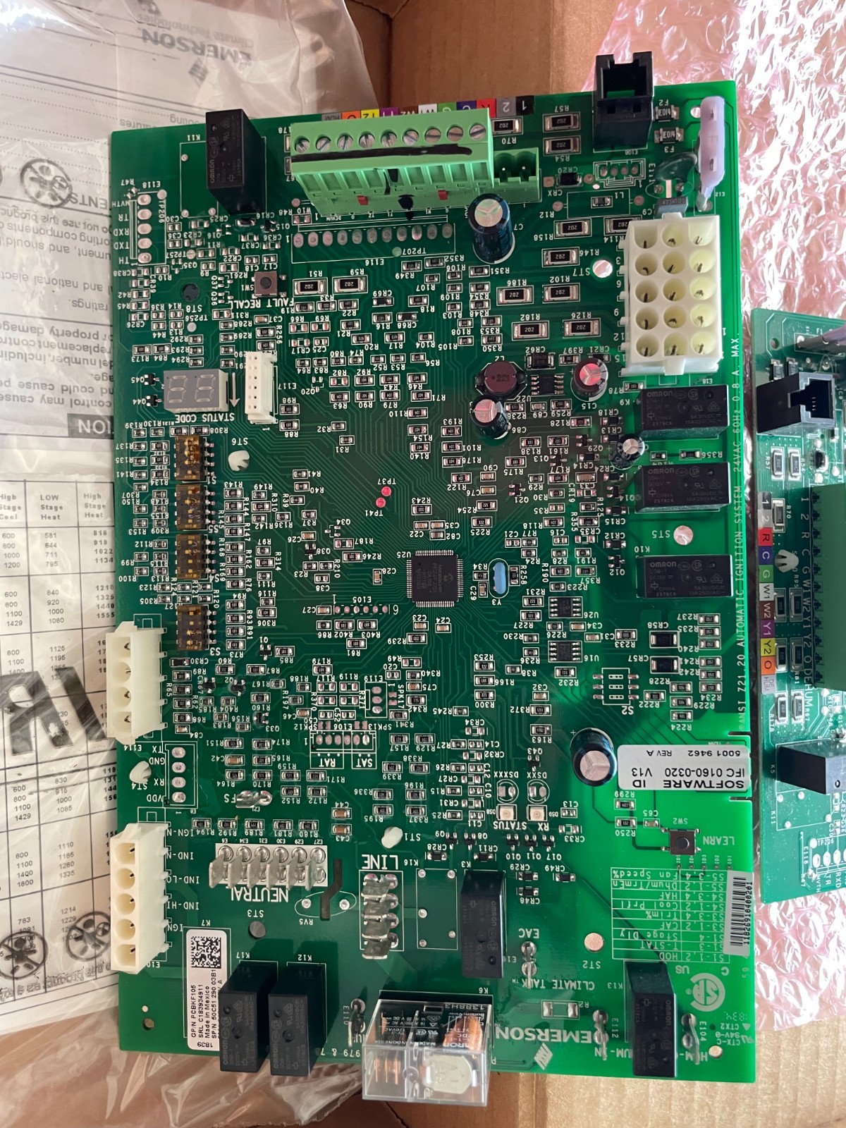 TWO NEW/Goodman EMERSON PCBKF104/ Furnace Control Circuit Board 50C51-290-02