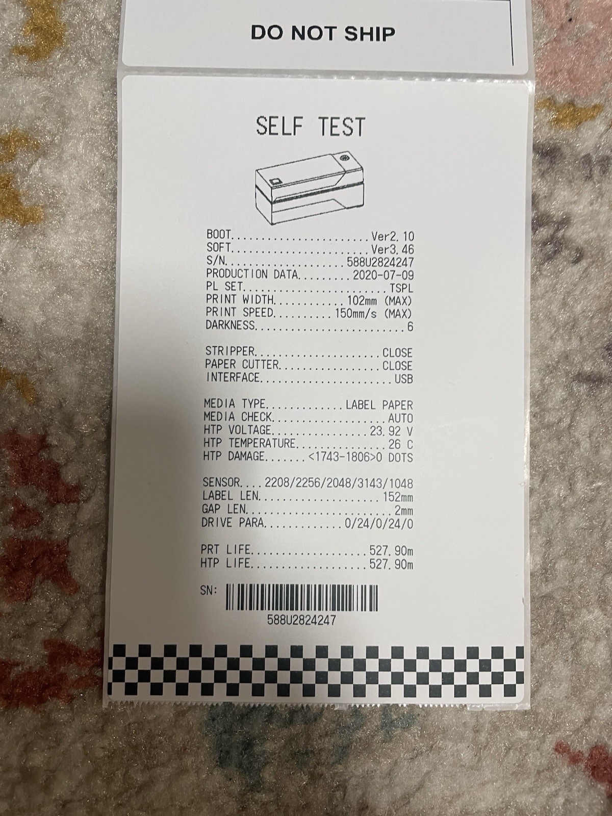 Rollo X1038 Label Printer Direct Thermal High Speed Printer Includes Cords