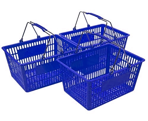 NEW Shopping Basket Set set of 3 Blue