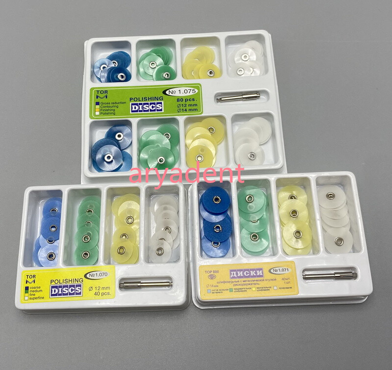 Dental Composite Resin Finishing Polishing Discs Strips + Mandrel Assorted Set