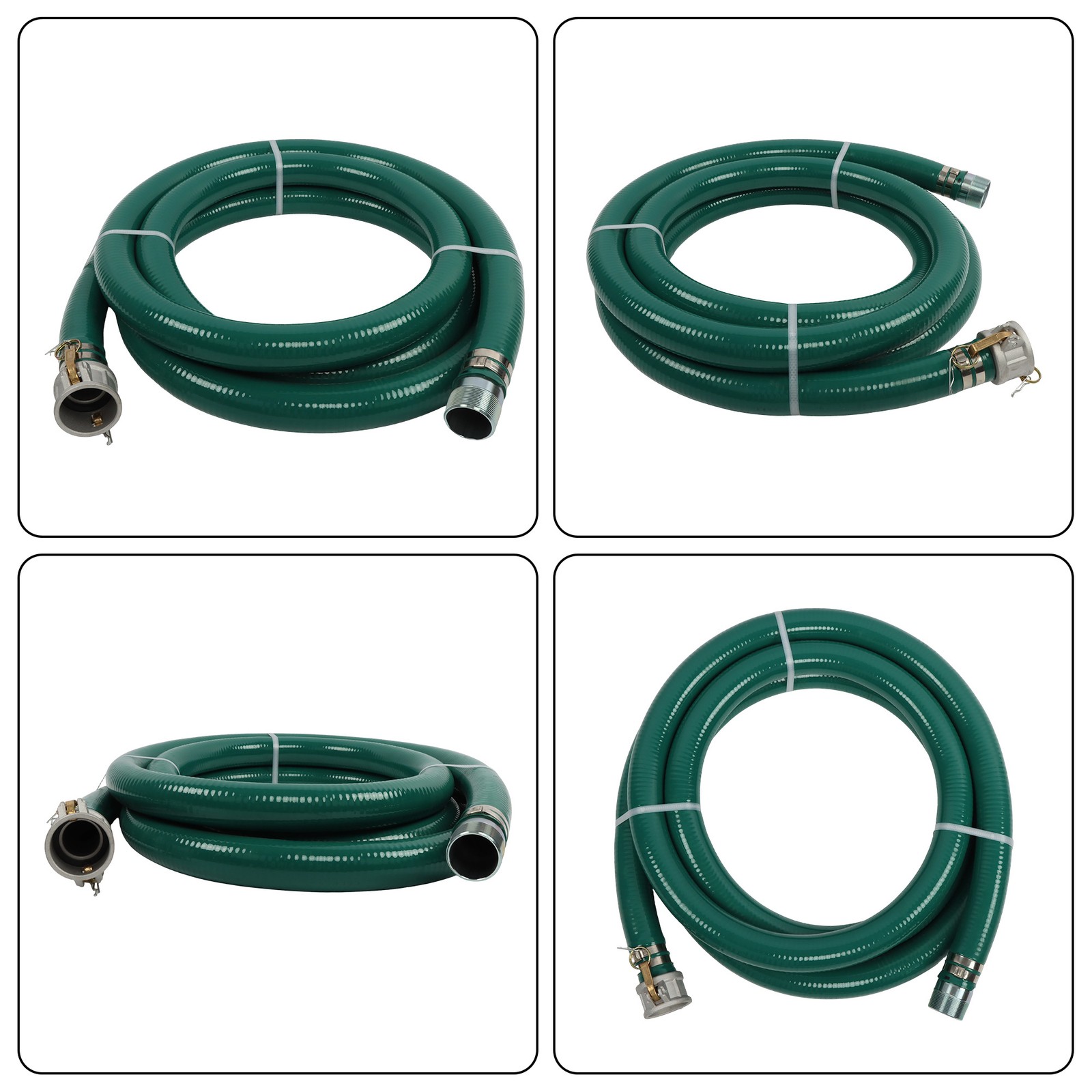 2 Inch Suction Hose Pump Kit for Water/Trash Pump Include 2″ X 20ft Hose
