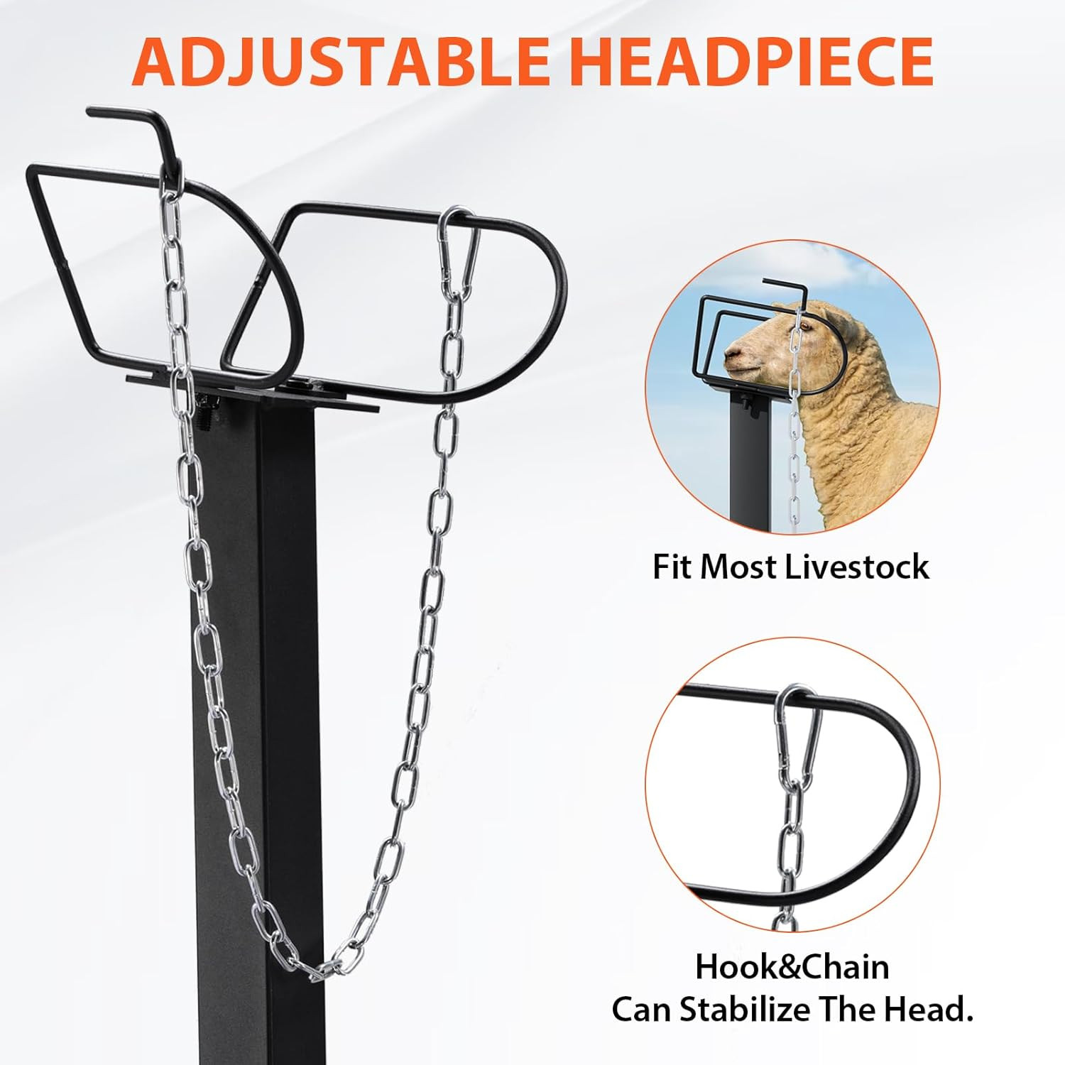 Goat Milking Stand with Hand Crank,Wheels – 48″X23″ Adjustable Headpiece & Heigh