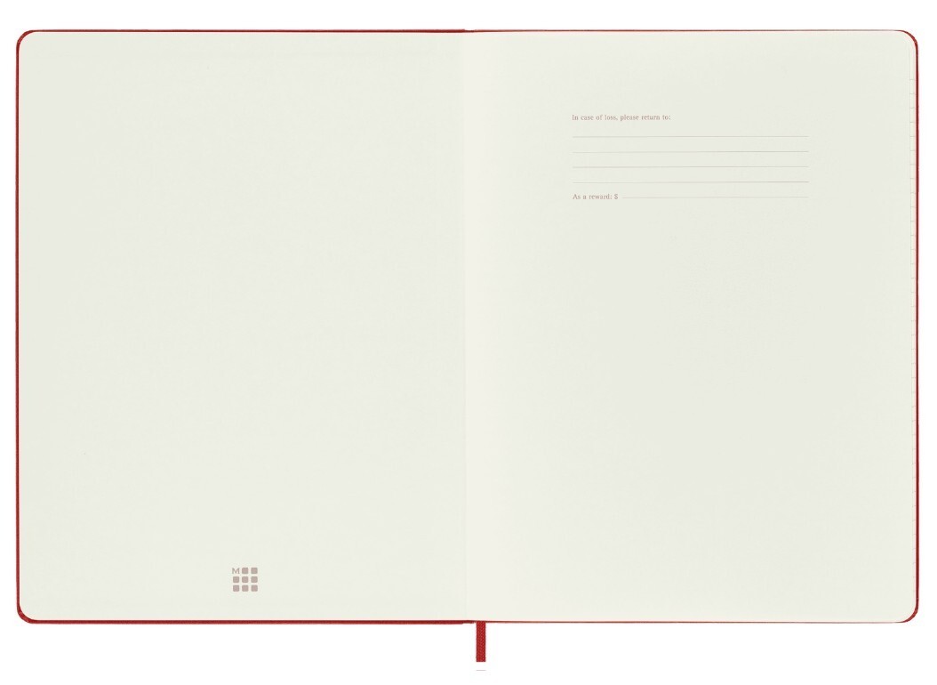 Moleskin Classic ruled notebook 7.5in x 9.75in RED -brand new shrink wrap intact