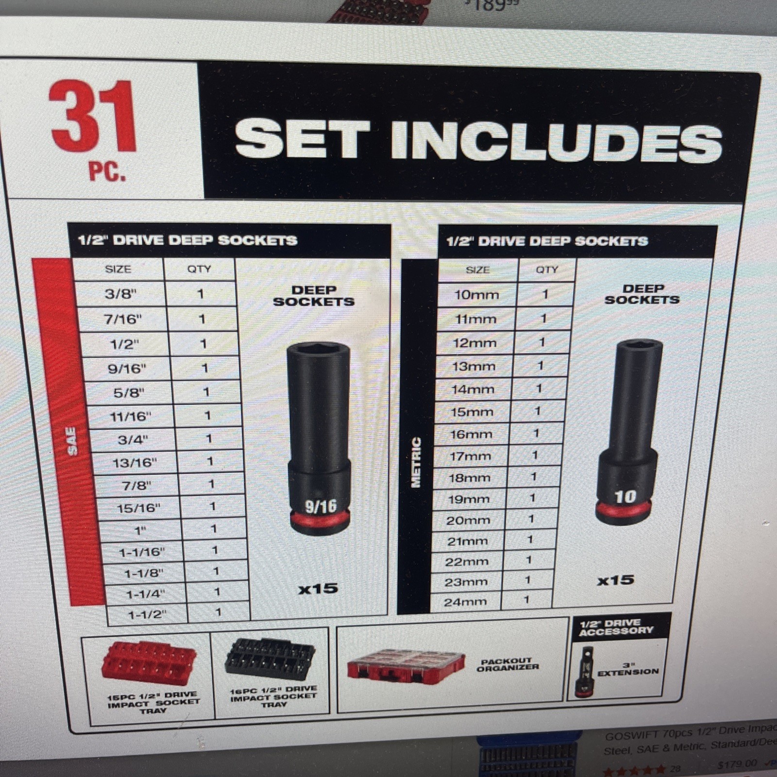 Milwaukee SHOCKWAVE Impact Driver Set – 49-66-6806