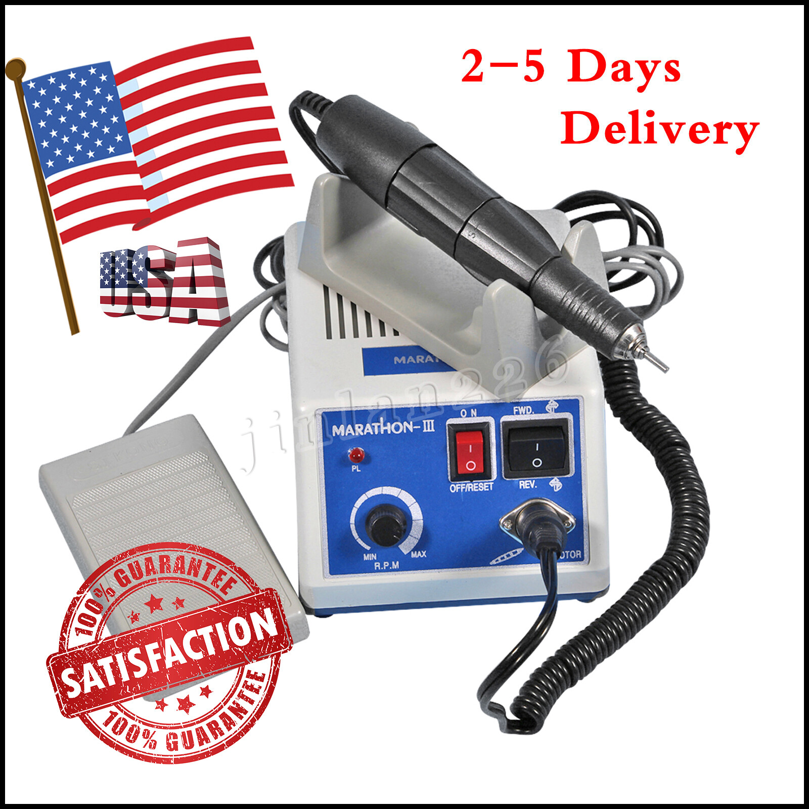 Dental Lab Marathon III Micromotor Polishing M3 / 35K RPM Handpiece Jewelry /Kit