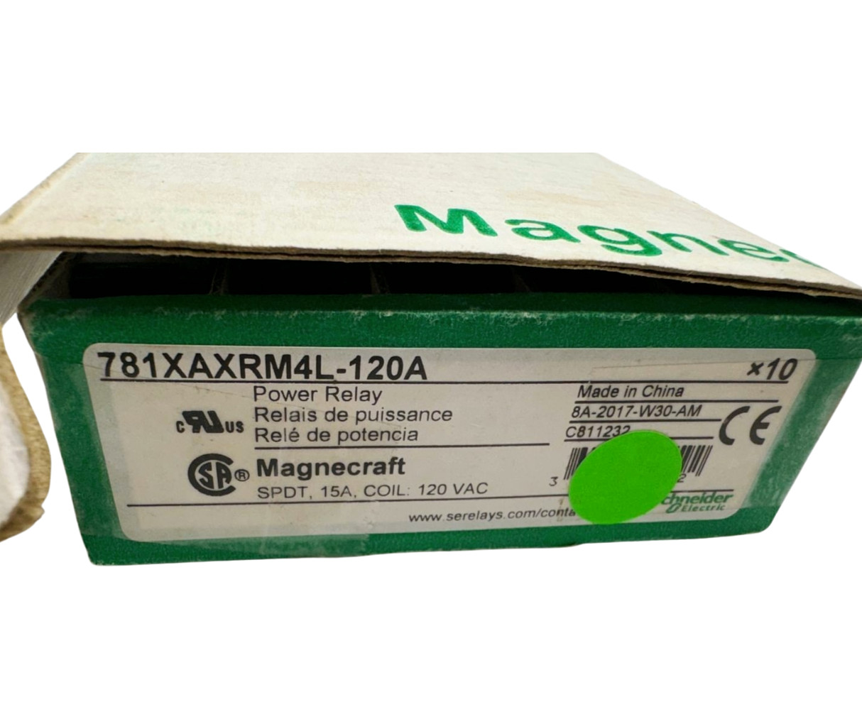 Schneider Electric 781XAXRM4L-120A Power Relay, STD, 15A, 120V