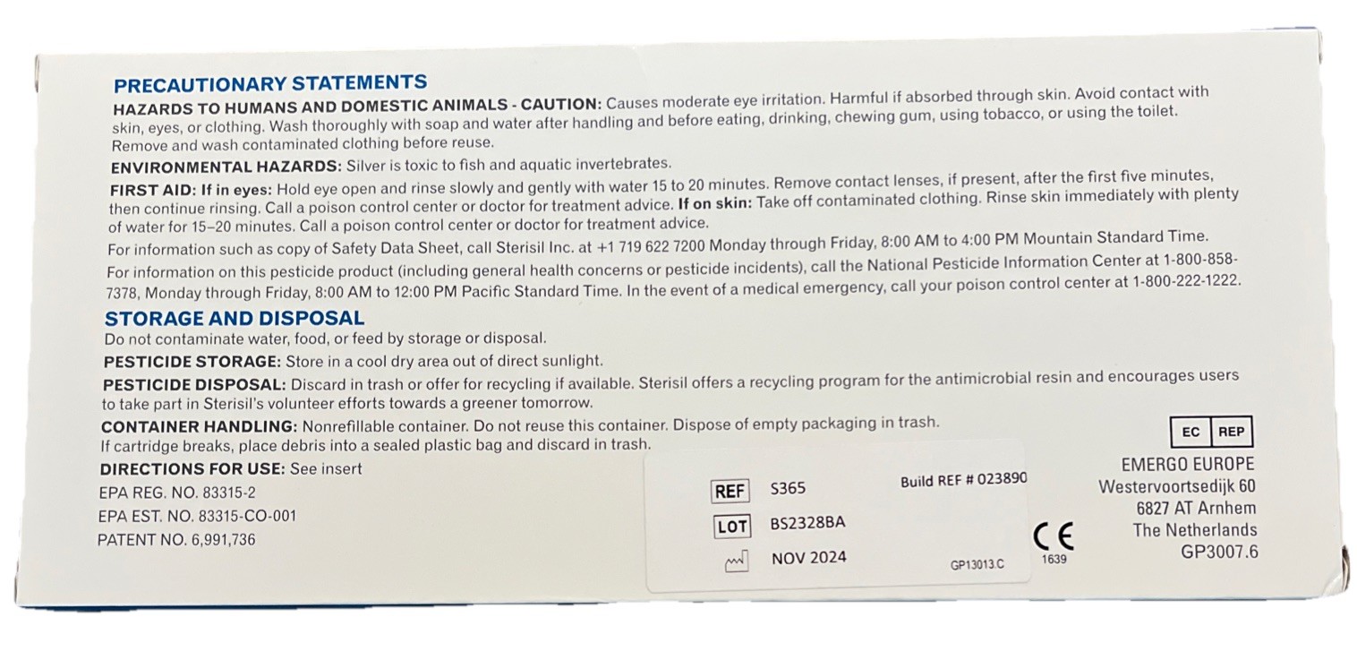 Sterisil Dental Water Microbiological Cartridge S365