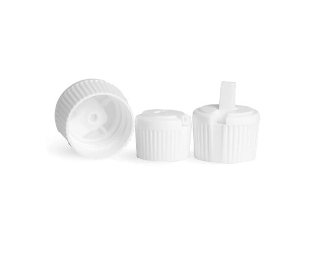 20 pcs Flip-Top Spout 1 inch diameter caps for 8 oz and 16 oz Bottles Plastic