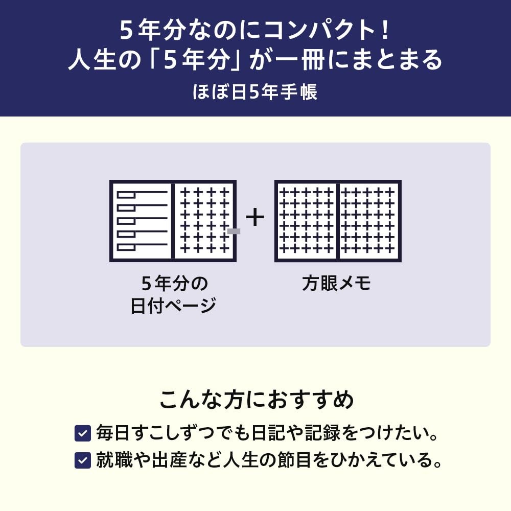 HOBONICHI Notebook 2025 5 Year Notebook 2025-2029 A5 size jp