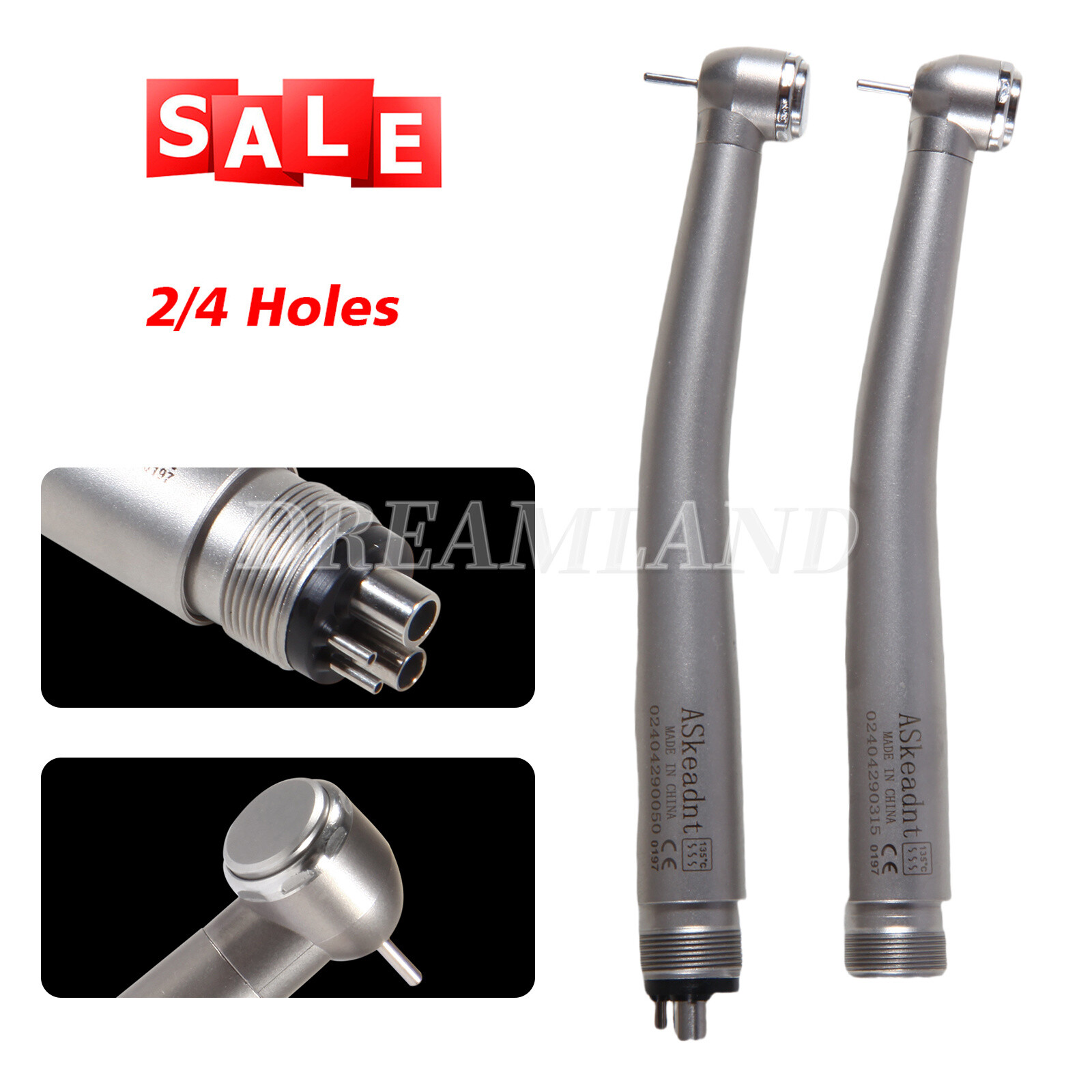 1/10 USA Dental Fiber Optic High Speed Handpiece 2/4H LED E-generator