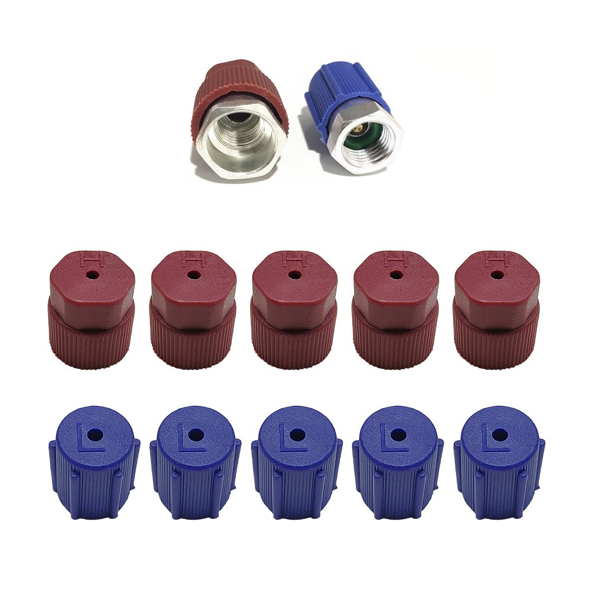 10 PCS R134a Cap A/C Cap, 13mm & 16mm Air Conditioning Service AC System Char…