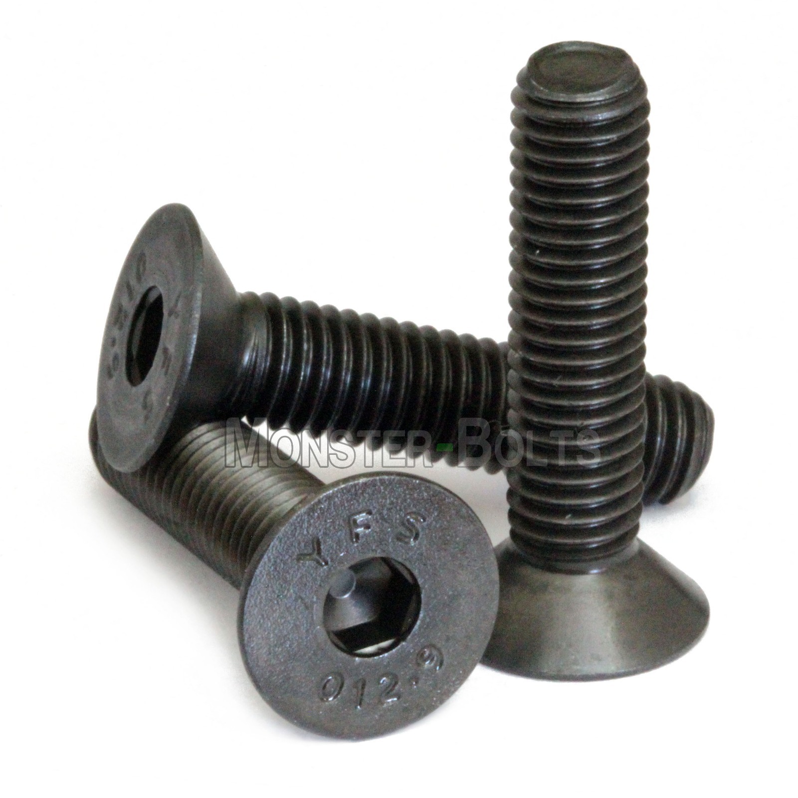1/4-28 Flat Head Socket Cap Screws, 82° Countersunk SAE Alloy Steel Black Oxide