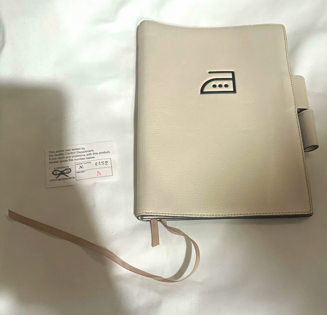 Anya Hindmarch London Beige leather journal