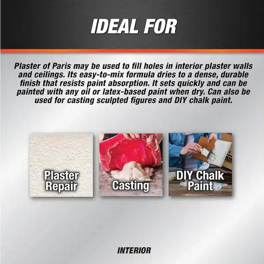DAP Plaster of Paris, Sets In 20 To 30 Minutes – 4 Lbs., – BUY MORE & SAVE!!!