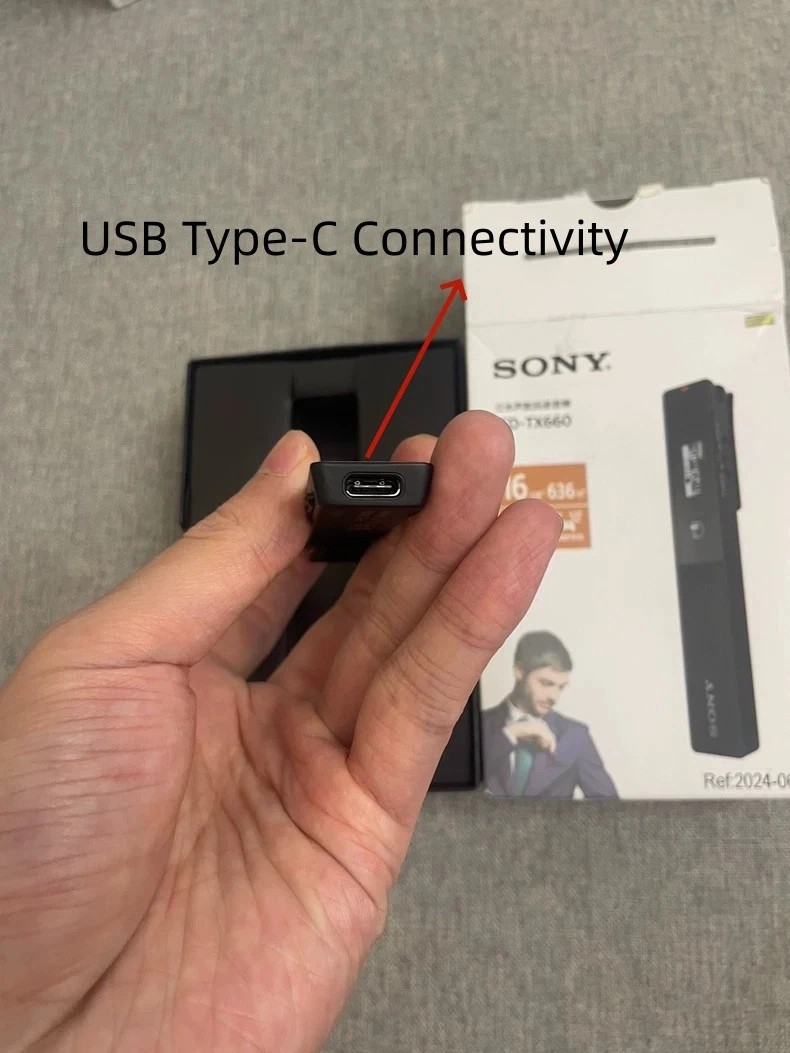 Sony ICD-TX660 USB-C Ultra-Thin Digital Voice Recorder16GB Built-in Speaker OLED
