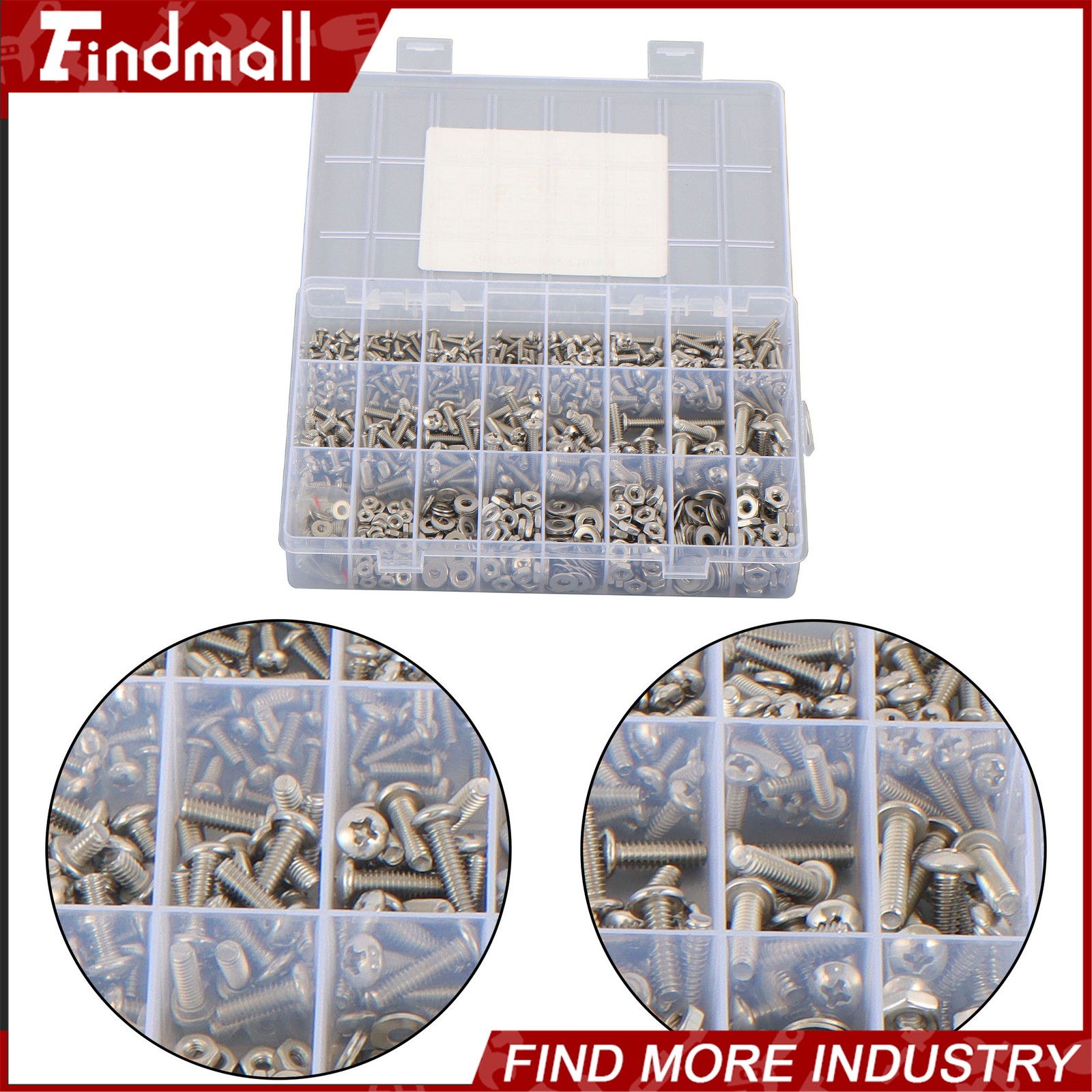 710Pcs Machine Screw Assortment Assorted Nuts Bolts and Flat Washers Kit