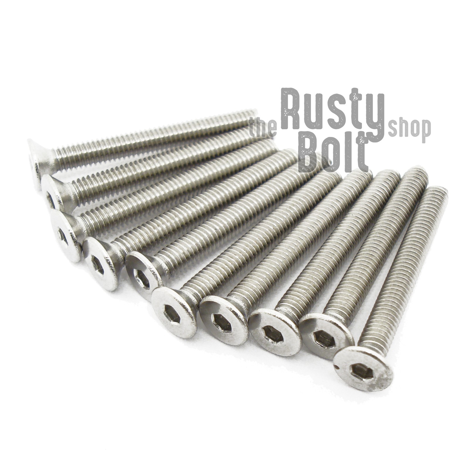 M2.5 x 22mm, Socket Flat Head Screws, A2 304 18-8, Stainless Steel, Countersunk