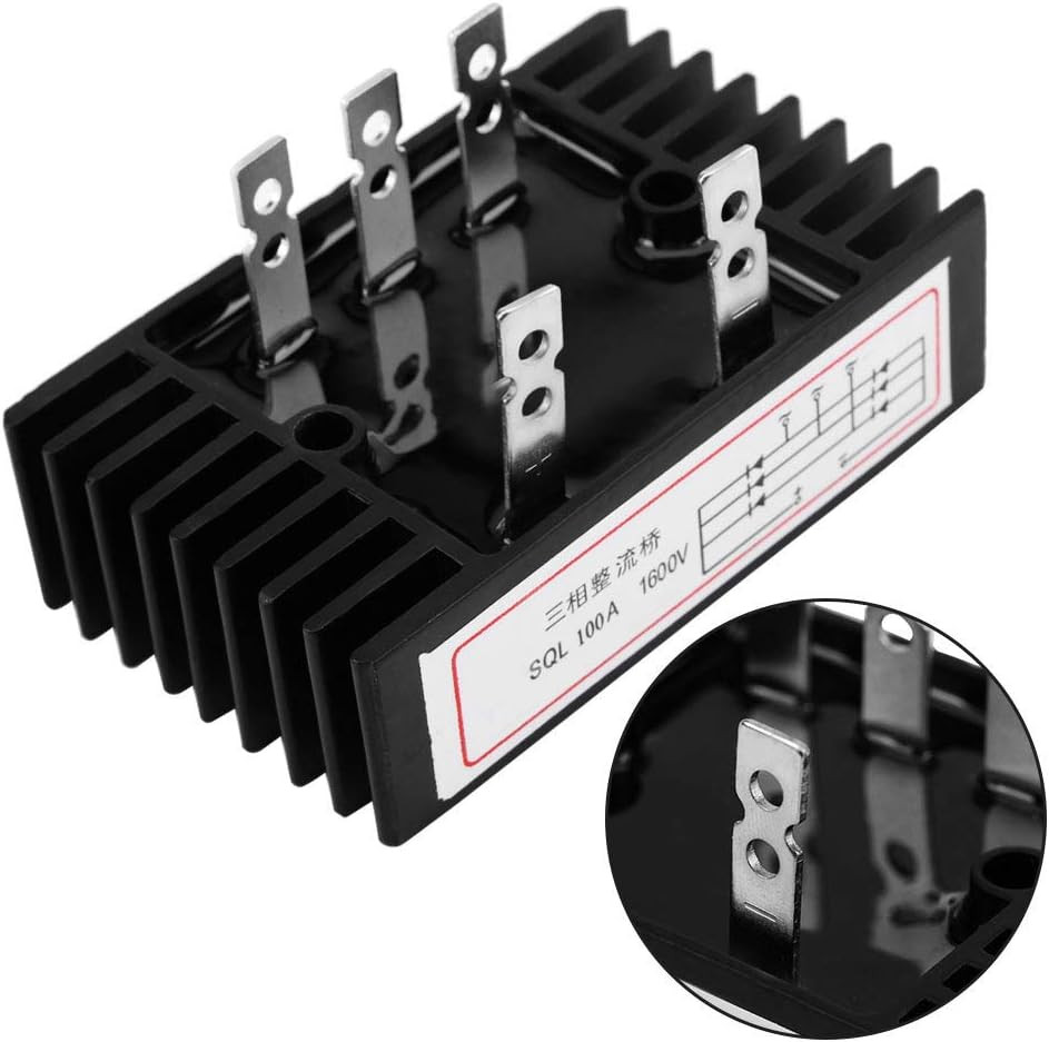 Bridge Rectifier SQL100A 1600V 3 Phase AC to DC Diode Module High Power Heatsink