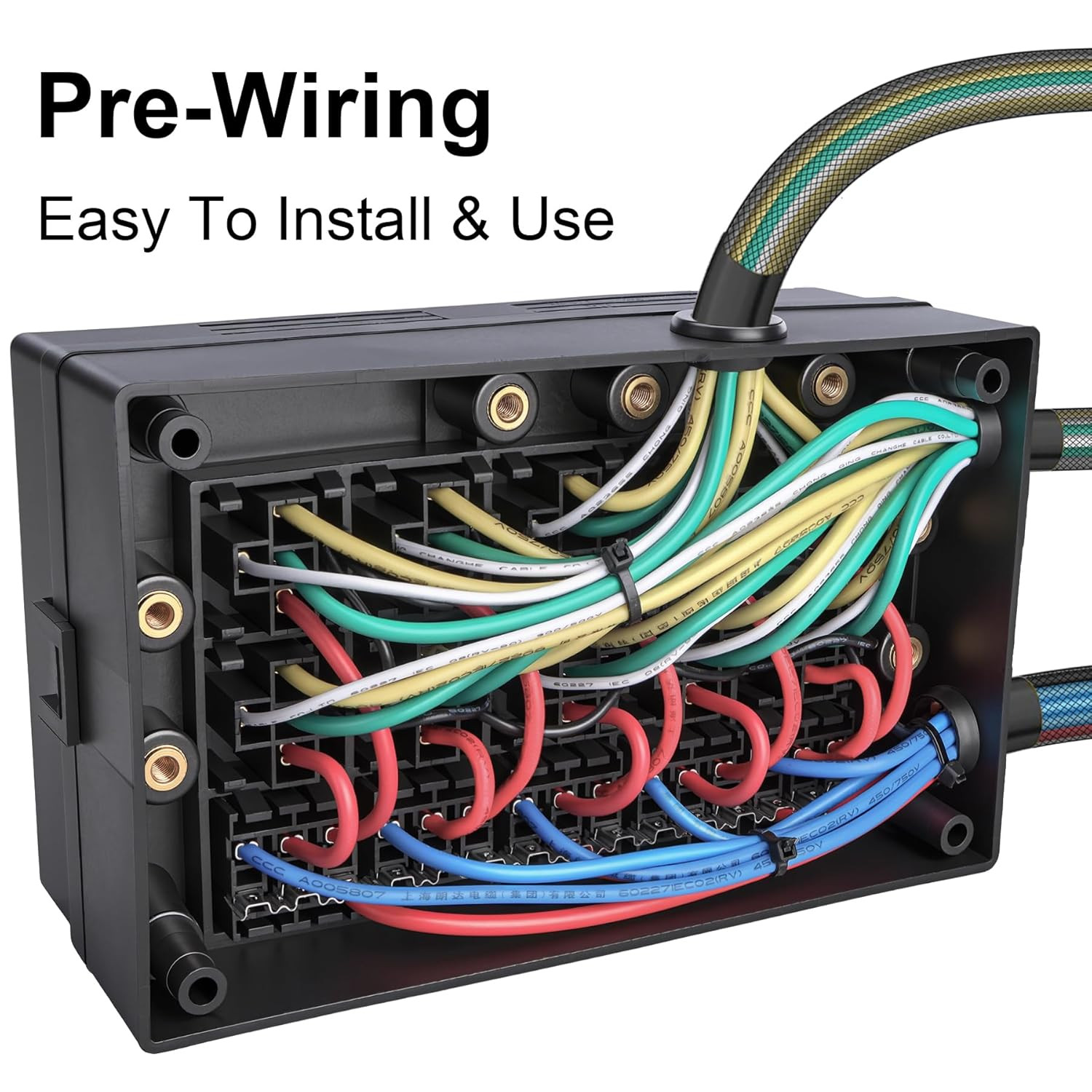 12V Relay Box 15 Way Fuse Relay Box, with Pre-Wired, 10 Relays and 15 ATC/ATO Bl