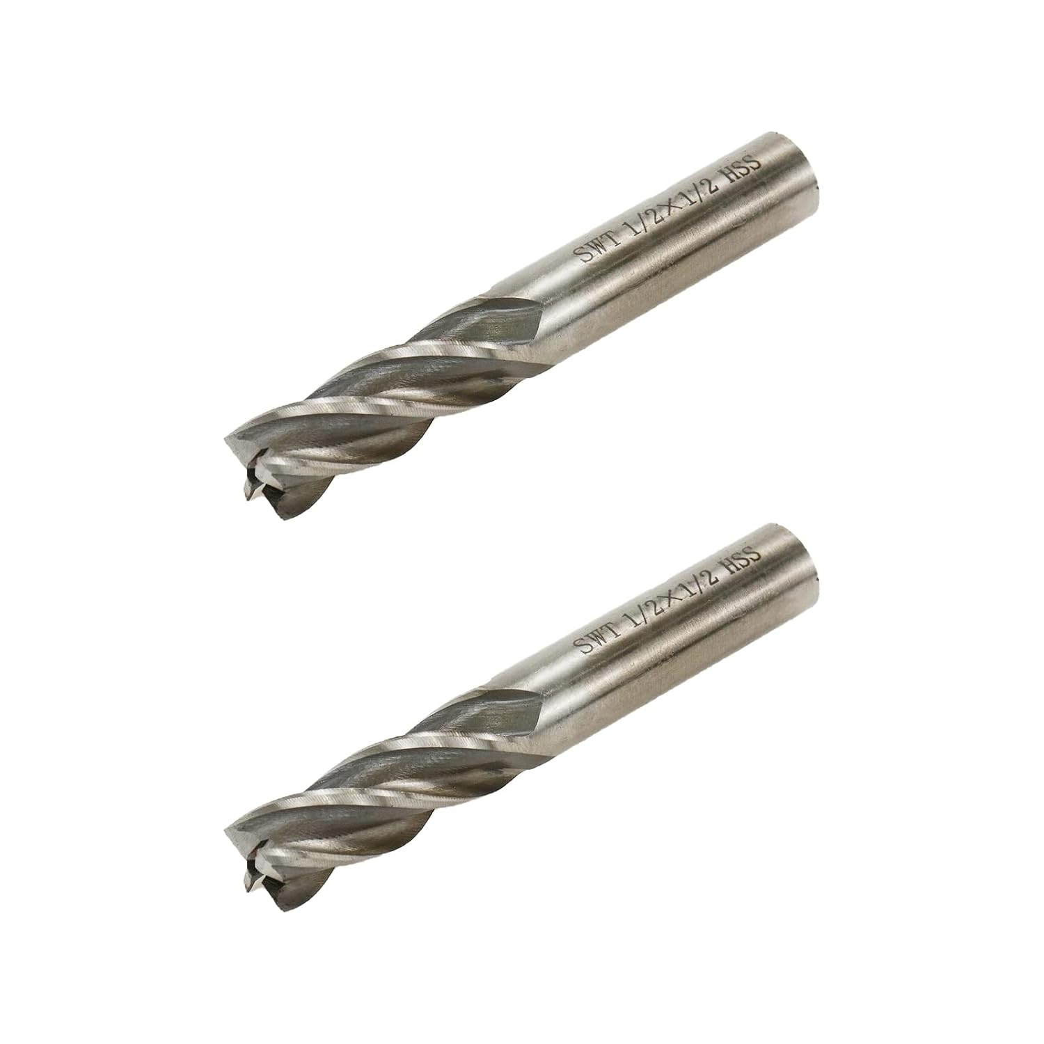 Square End Mill 1/2″ Cutting Dia X 1/2″ Shank Dia 4 Flute Straight End Mill Cut
