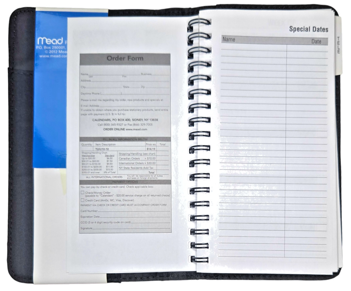 Mead Undated Weekly Planner, 3-3/4″ X 6-7/8″