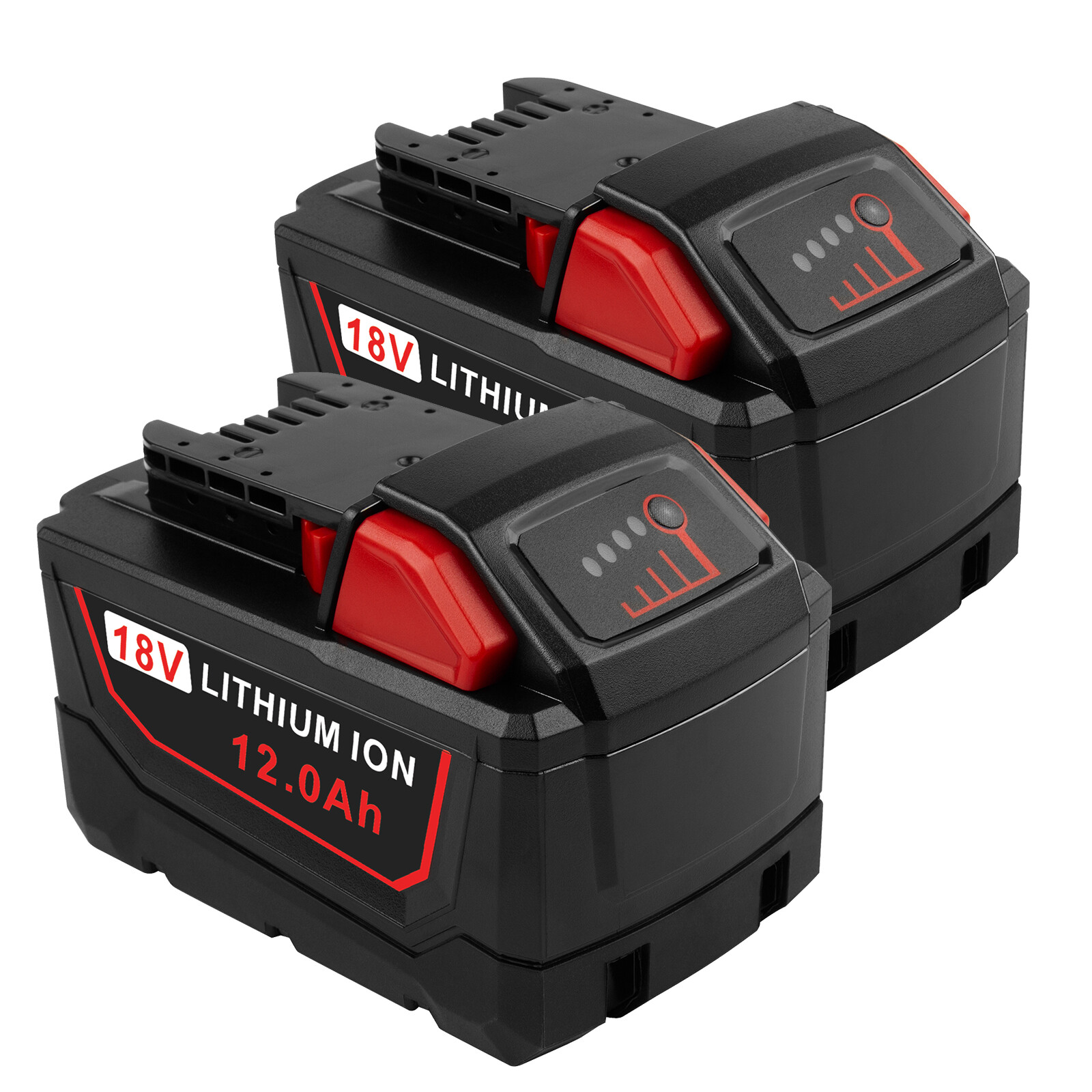 2PCS For Milwaukee 18V for M18 Li-ion XC 12.0Ah Battery 48-11-1860 48-11-1850 US