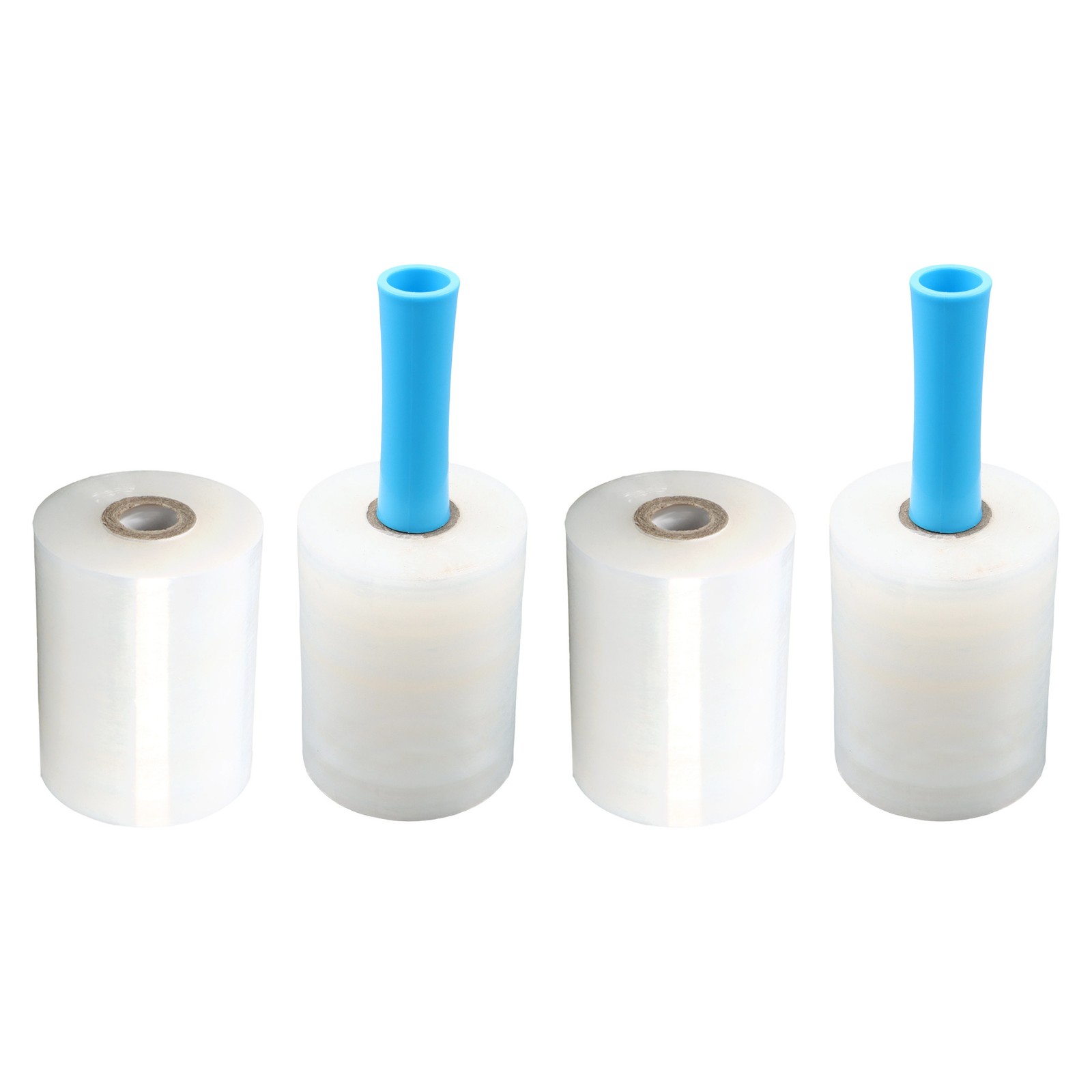 4 Rolls 5 Inch x 1000 FT Stretch Shrink Film Hand Wrap with 2 Swivel Handles