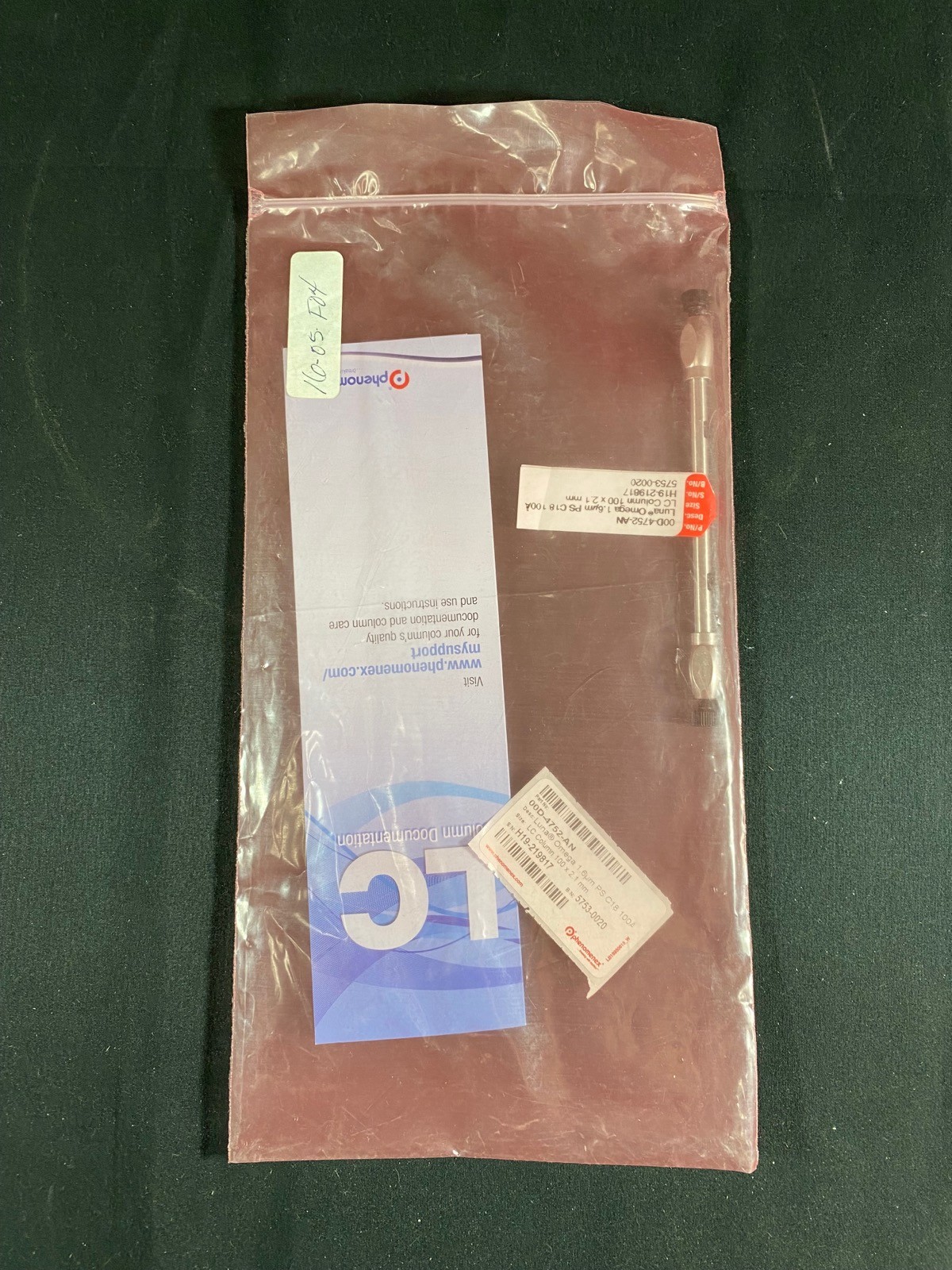 PHENOMENEX Luna Omega 1.6um PS C18 100Å HPLC Column 100 x 2.1mm 00D-4752-AN
