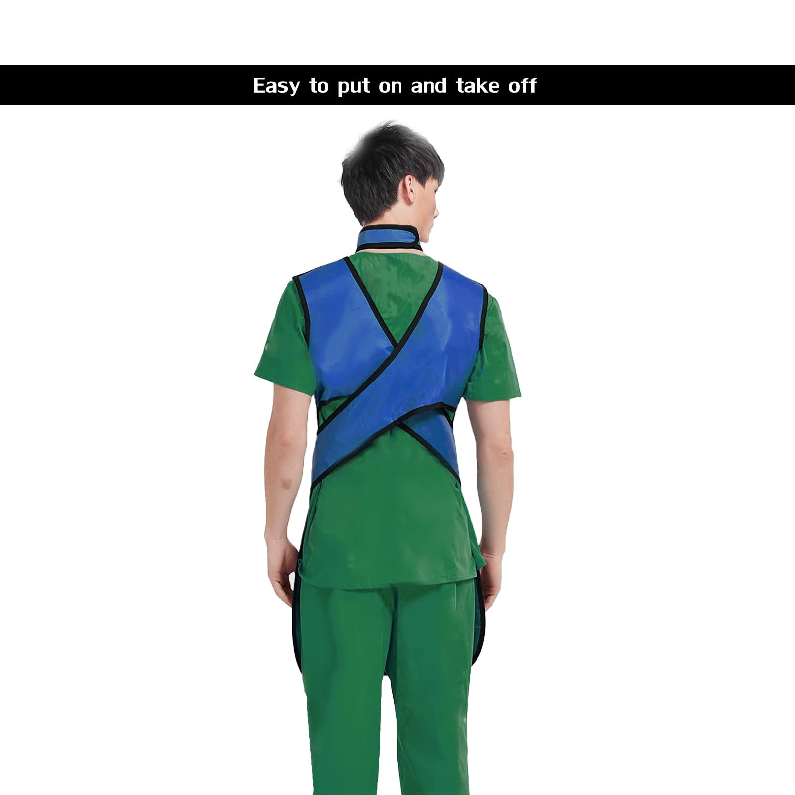 Radiation Xray Apron Shield Half Lead Apron for X-Rays 0.5mpb Blue L with Lea…