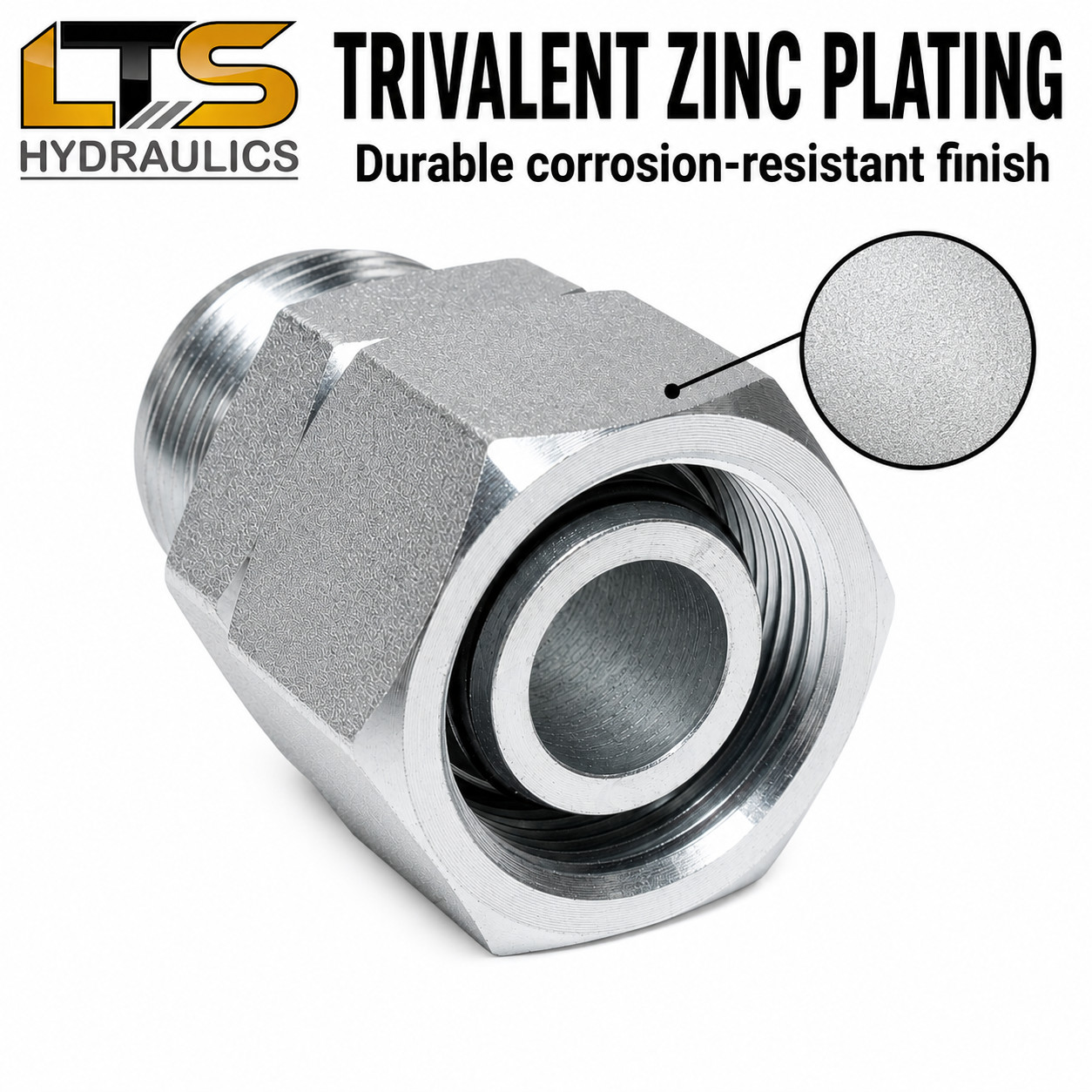 5/8″ Male JIC x 26mm DIN Swivel Chinese Excavator Conversion to JIC 9197-10-26