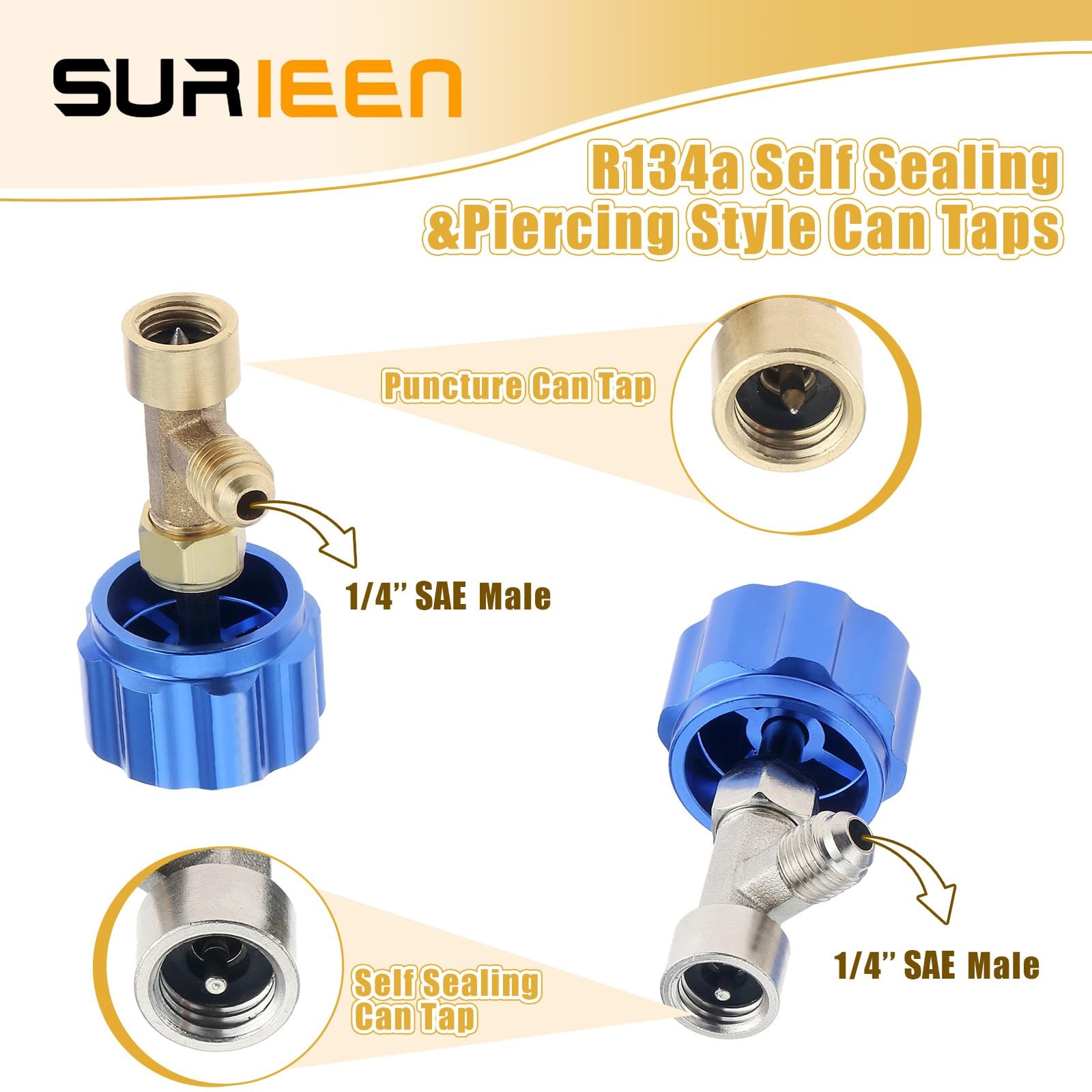 R134A Can Tap, R134A Self-Sealing and Puncture Style Refrigerant Can Tap Valv…