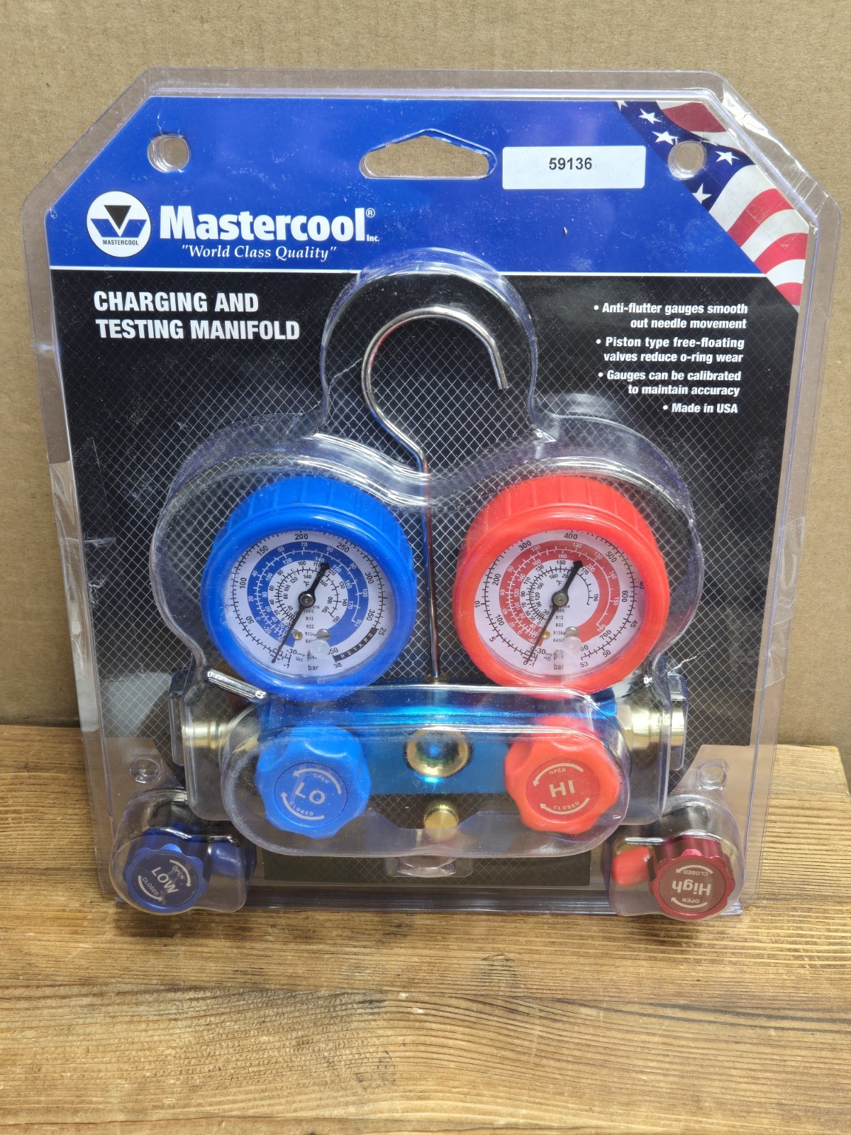 59136 Mastercool A/C HVAC Refrigeration Manifold w 36″ Charging Hoses R410A