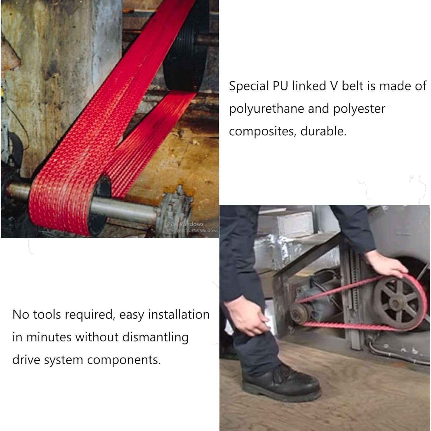 4ft/8ft Power Twist Vbelt 1/2inch X 4 Feet A Typeadjustable Link V Belt Type A F