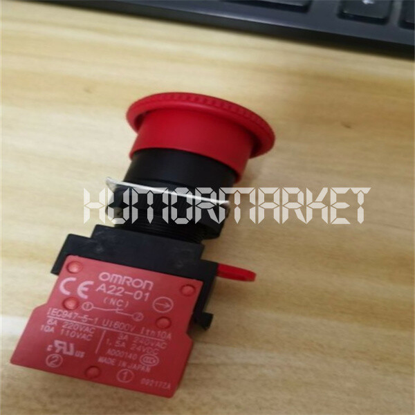 ONE Omron A22E-M-02 A22EM02 Pushbutton Switch Red BUTTON new