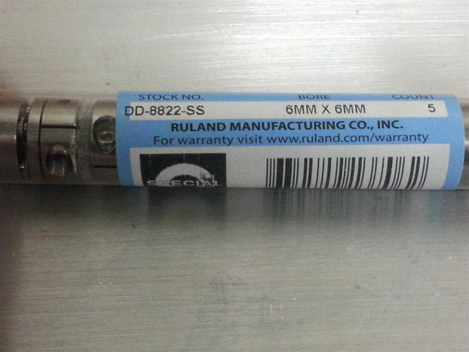 Ruland Stainless Steel 6mm Double Disk Rigid Shaft Coupling MDCD19-6-6-SS