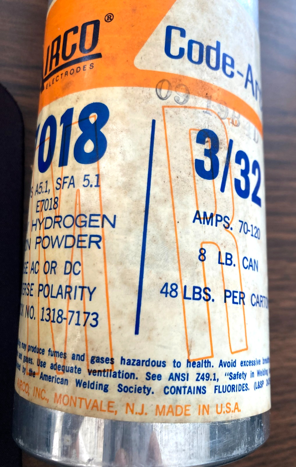 AirCo NOS-7018 3/32 8 lb. Stick Welding Electrodes Welding Rod