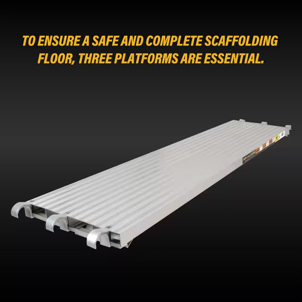 7 Ft. L X 19 In. W All-Aluminum Scaffold Platform and Plank for Standard and Arc