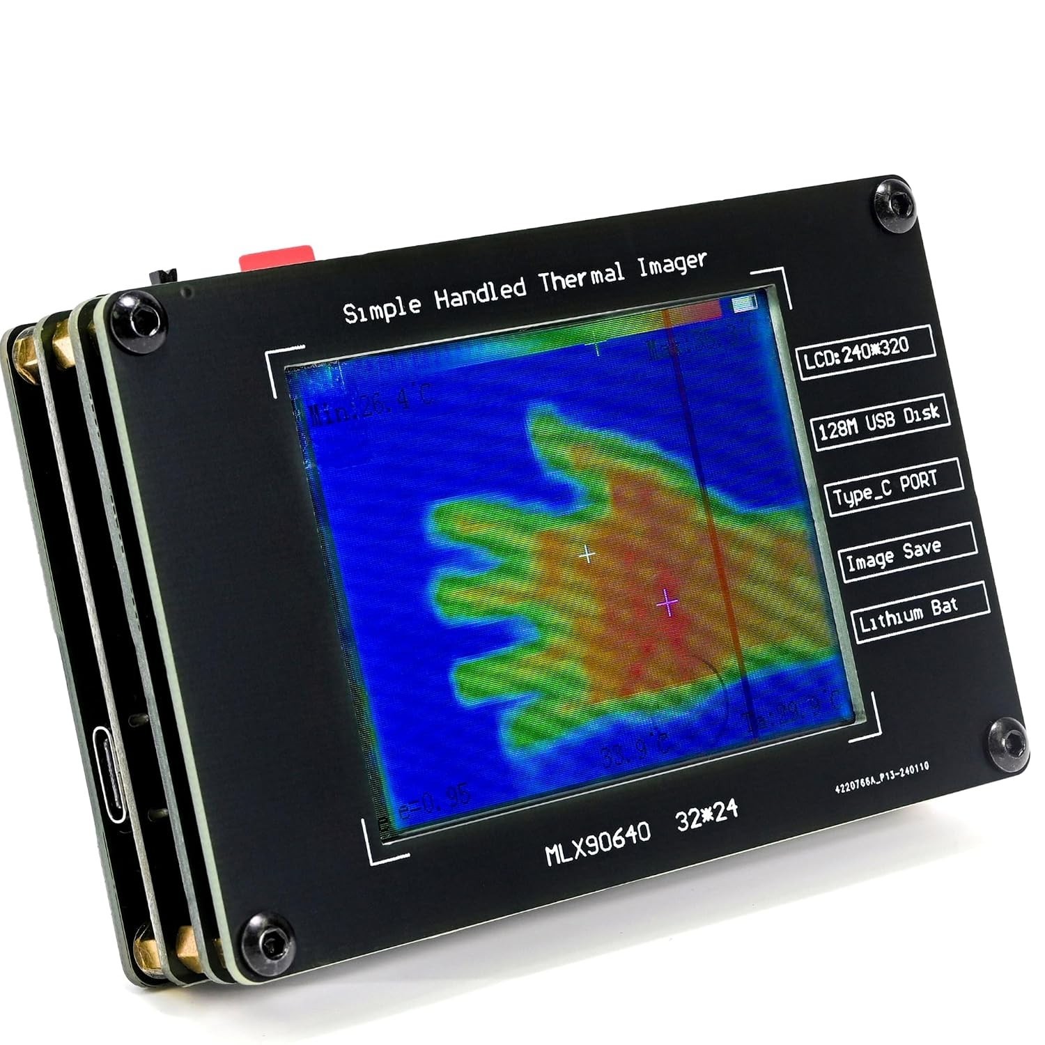 Handheld Thermal Imaging Camera for Non-Contact Temperature Detection & Analysis