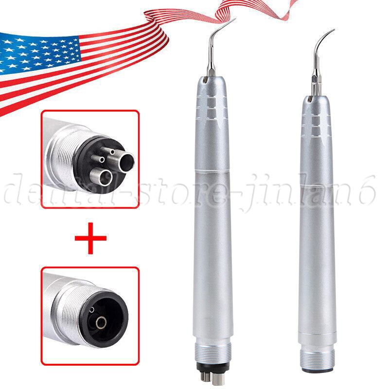 Kavo Style Dental Air Scaler Handpiece Sonic Scaler Cleaner 2/4Holes w/3pcs Tips