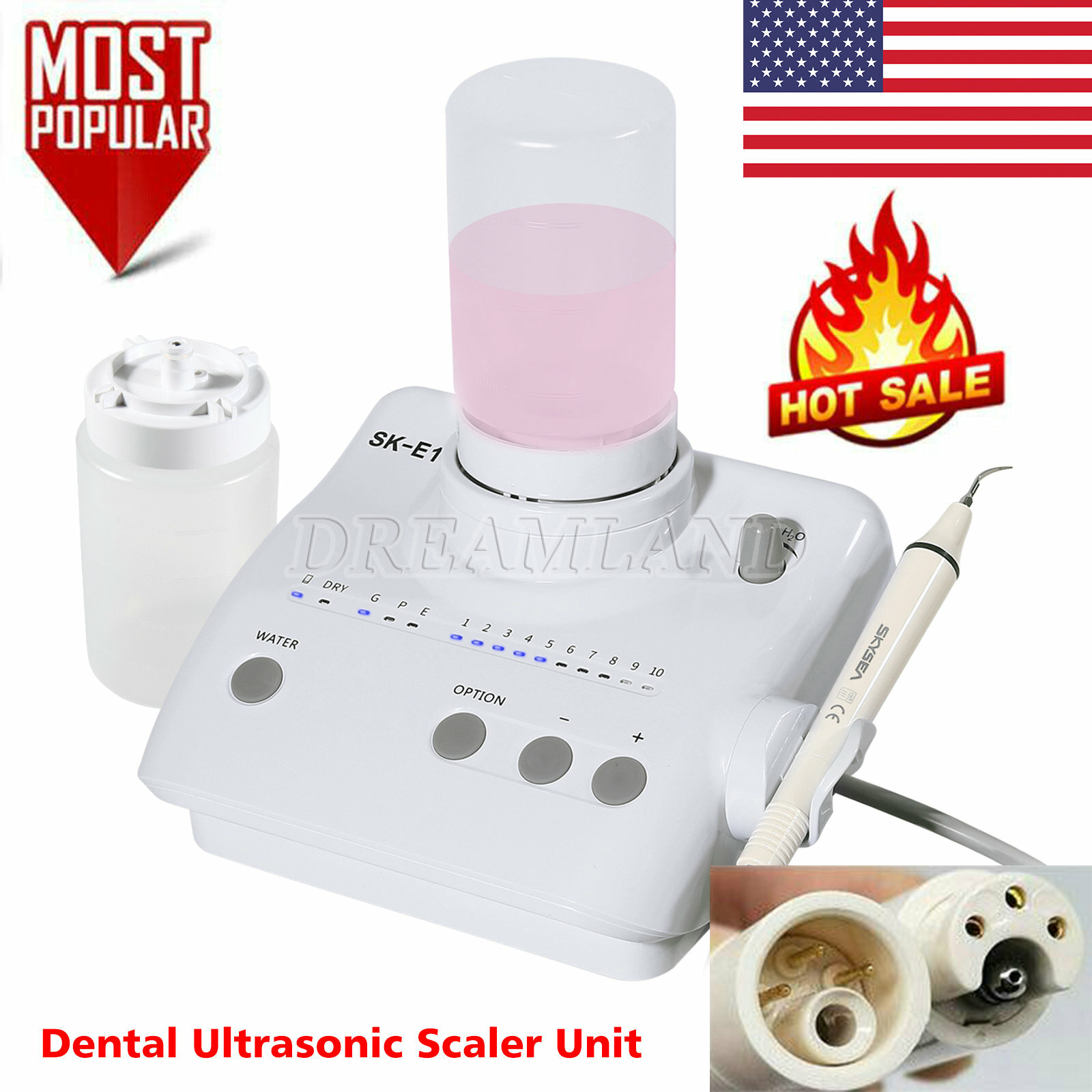 Dental Portable Ultrasonic Scaler Auto Water Bottles fit Cavitron EMS SKYSEA