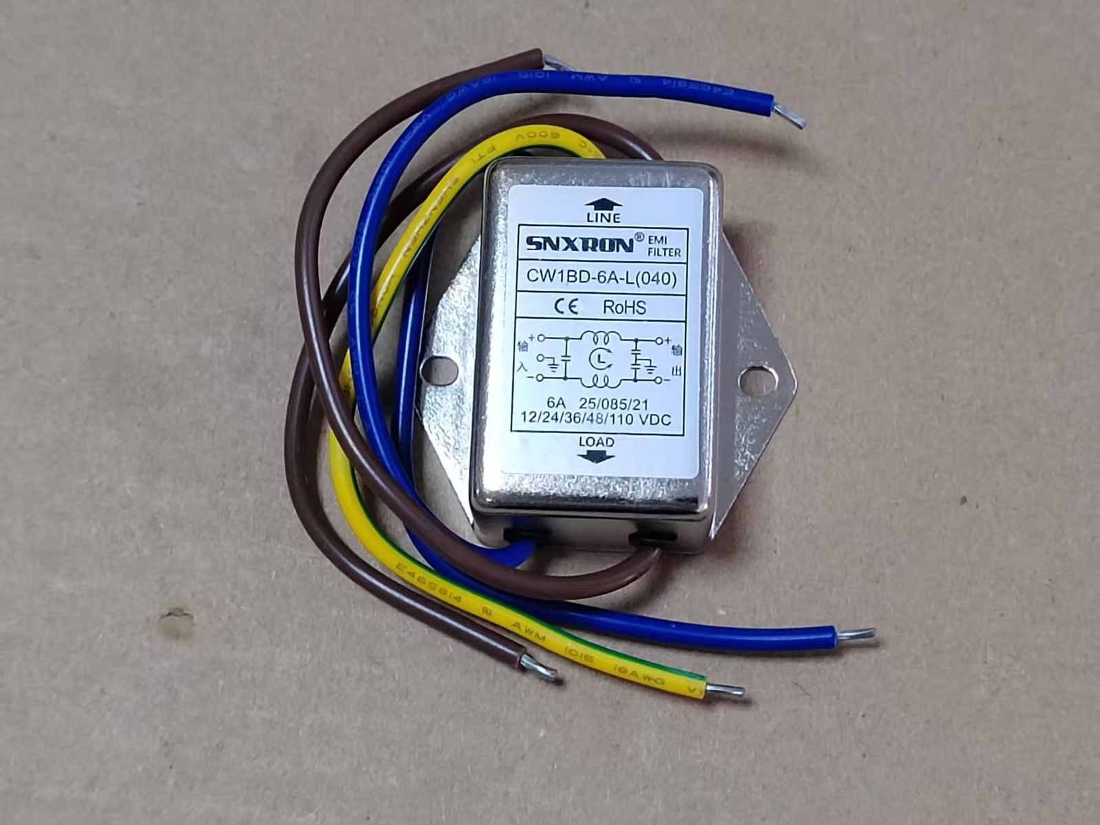 EMI Filter DC CW1BD-6A-L(040) Single and Double Power Supply Purification Lead