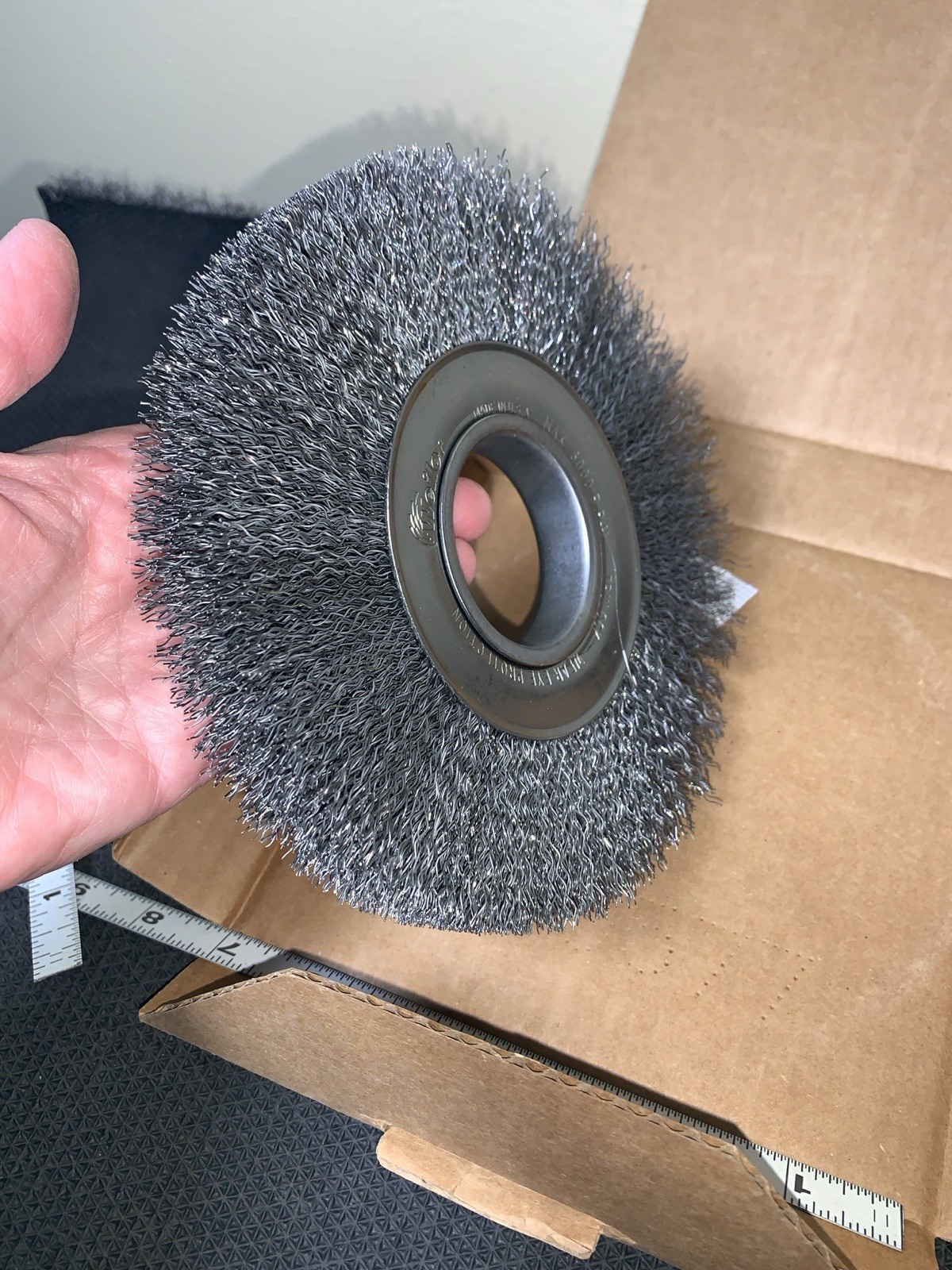 Weiler Wheel Brush 7″ Wheel Dia 7/8″ Face 2″ HOLE 0.0140″ Wire Dia Crimped NEW