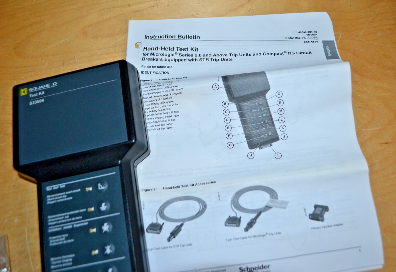Square D Schneider Electric ~ S33594 Hand Held Breaker Test Kit, HHTK ~ Complete