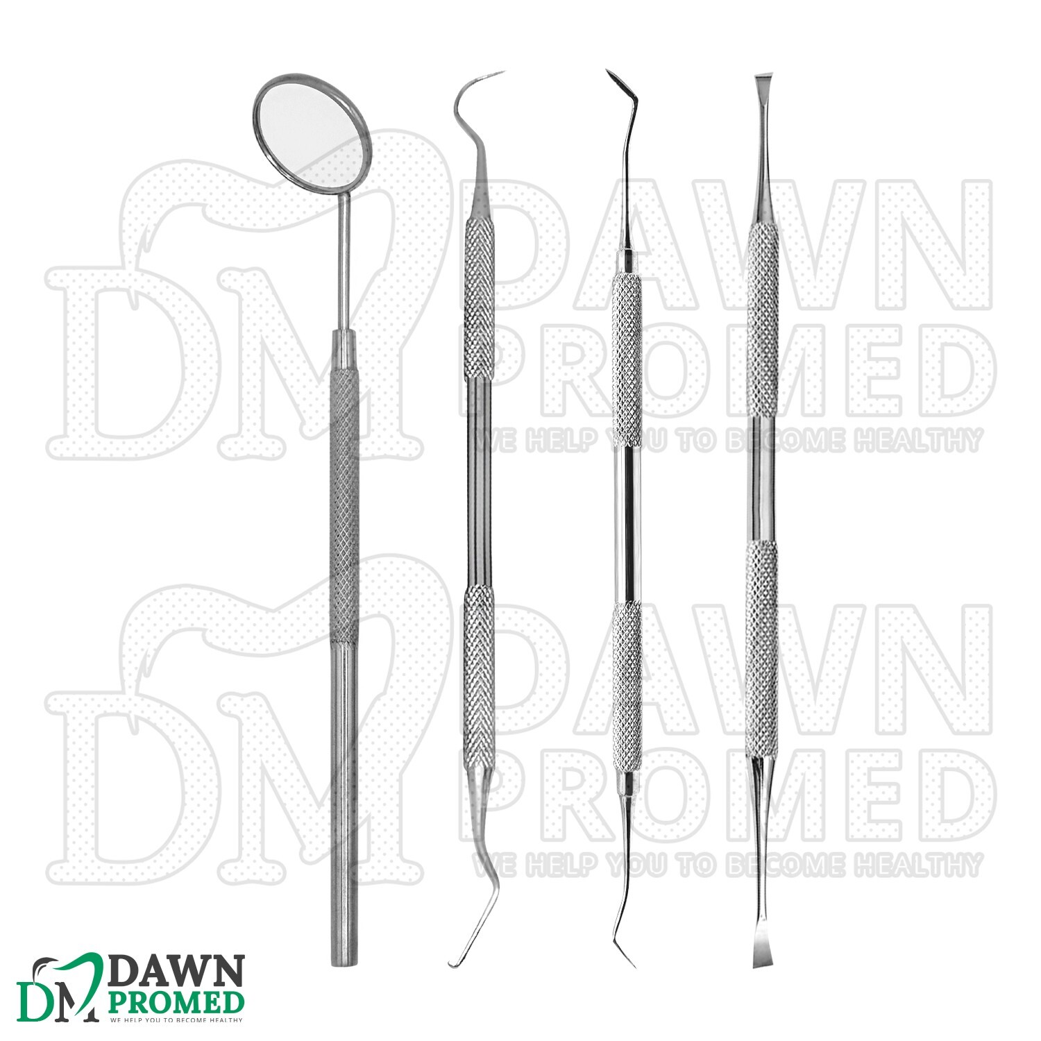 4 Pcs Dental Teeth Cleaning Kit Dentist Scraper Pick Tool Plaque Remover Set