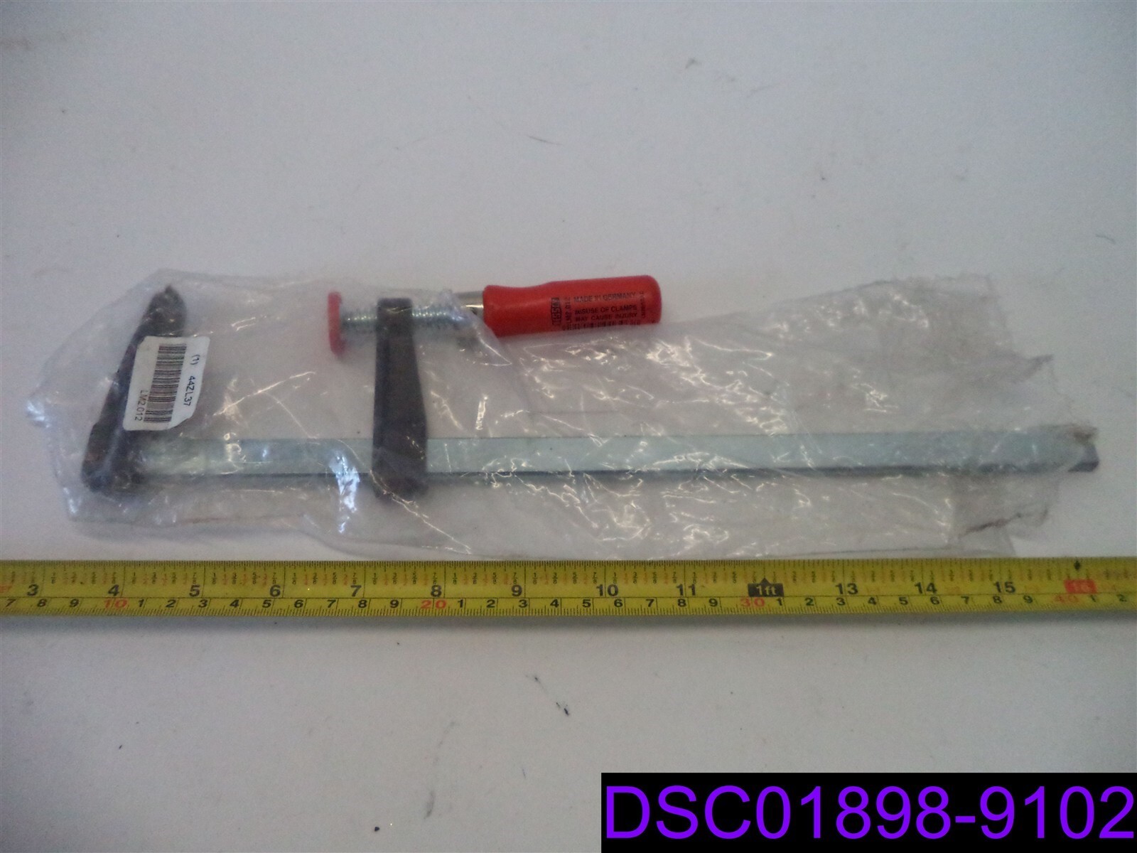 Bessey Clamp 12″ Max Jaw Opening 330lb Nominal Clamping Pressure 44ZL37 LM2.012