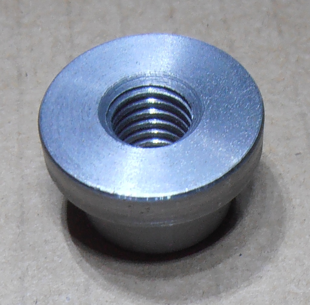 10 Pieces 7/16 x 20 WELD BUNGS THREADED 1018 Steel Low Profile.USA MADE